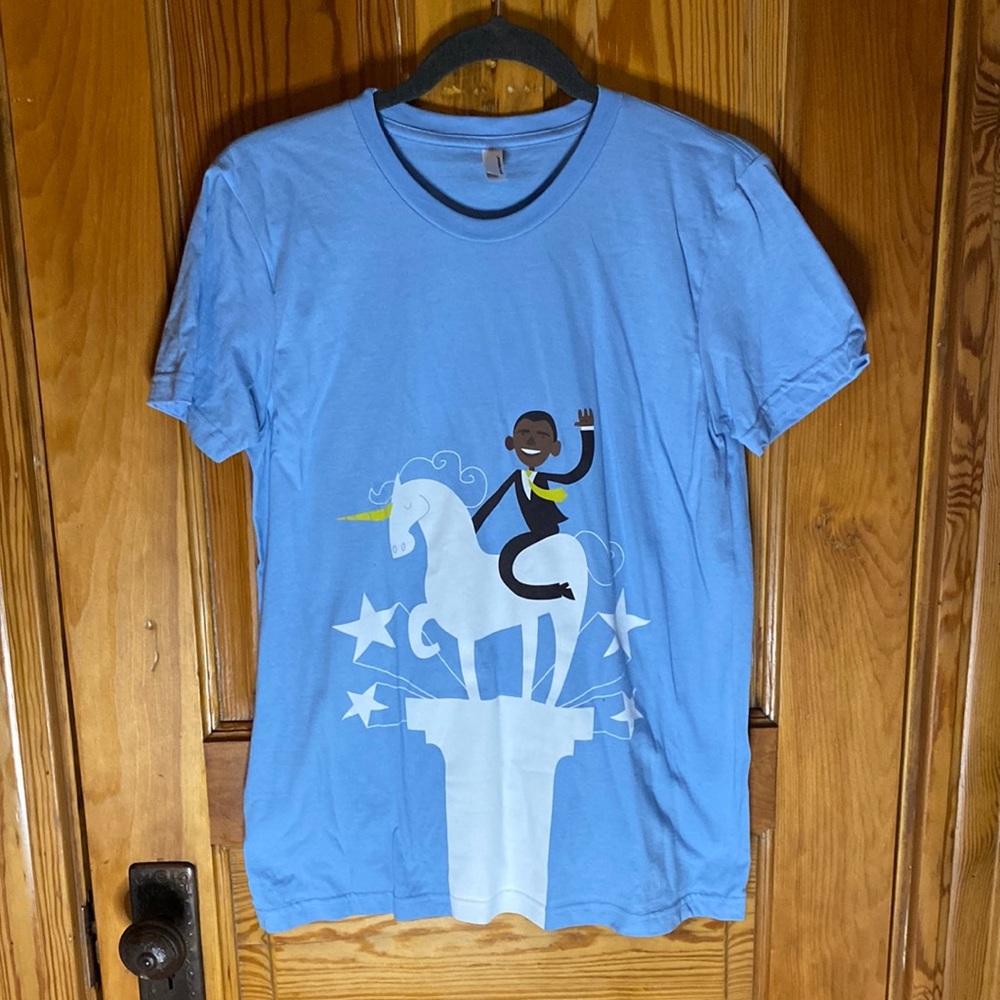 American Apparel Obama Unicorn girly slim fit tee XL NWOT